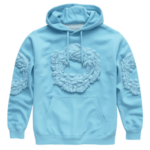 Sweat à capuche oversize pour homme en coton 100% avec motif texturé vague moderne – Collection Hiver - Product Image 3