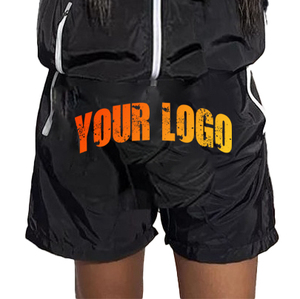 <b>FIRE</b> ATHLETE INDUSTRY Men's Eco-Friendly Casual Solid Black Sporty Shorts Orange Logo Print Quick Dry Cotton Polyester Spandex - Product Image 2