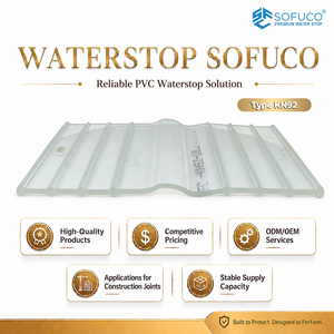 Waterstop hydraulique standard en PVC vierge 100% (transparent) avec garantie de 2 ans, modèle KN92, support technique en ligne, Waterstops PVC - Product Image 2