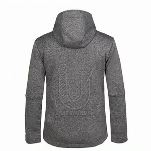Dernier design, veste d'hiver softshell à capuche la plus vendue pour hommes, légère, respirante, séchage rapide, polyester, logo frontal - Product Image 3