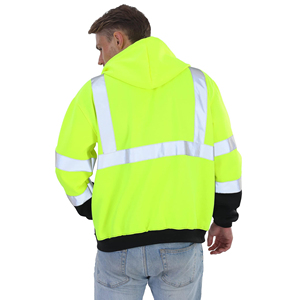 Lightweight Safety <b>Jacket</b> High Visibility Reflective Thermal Padding Waterproof Outer Fabric <b>Construction</b> Security Workwear - Product Image 2