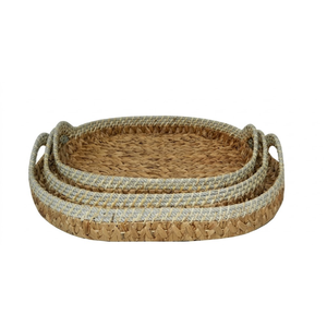 Plateau esthétique en jonc de mer, matériau naturel, pour le rangement de contenu pour les réseaux sociaux et les ensembles de photographie - Product Image 2