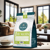 Café Arabica en Grains Entiers Torréfiés à l'Italienne, Meilleur Prix de Gros, Doux et Premium, Torréfaction Lente, Dalakon Tay Nguyen 0,25 kg