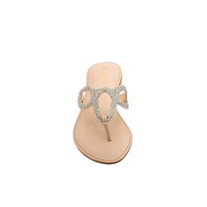 Sandales à talons dorées FN0681 Chappal élégant de fantaisie avec un design complexe - Product Image 1