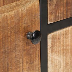 Credenza in Legno di Mango Naturale con Eleganti Dettagli in Ferro Nero per Soggiorno - Product Image 6