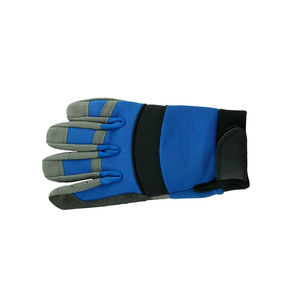 Gants de travail industriels en nitrile personnalisés bleu-noir finition sablée, bonne adhérence, doublure arrière en nylon tricoté de haute qualité, coton - Product Image 3