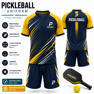 Fabricant d'uniformes de pickleball personnalisés OEM ODM, maillots et shorts de pickleball par sublimation, vente en gros de vêtements de sport d'équipe, marque privée F - Product Image 2