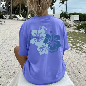 High Quality Custom Short Sleeve Printed Summer Plus Size Women's T-Shirts Latest Design Crew Neck Slim Fit Casual 100% Cotton - Product Image 1