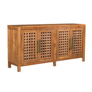 Modern Solid Teak Wood <b>Storage</b> Cabinet Living Room <b>Sideboard</b> Buffet Furniture Resort Villa Hotel Furniture - Product Image 2