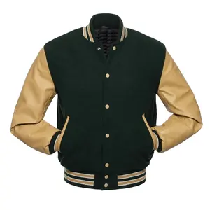 Kunden spezifische Stickerei Logo Baseball Bomber Jacken Großhandel Männer Plain Satin Jacken OEM Casual Männer Kleidung High Street Jacke