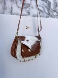 Bolso de Hombro Cruzado de Piel de Vacuno Auténtica con Pelo, Elegante y de Moda, Superventas para Mujer - Product Image 2