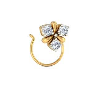 ต่างหูเพชรแท้สามเม็ด |   เข็มกลัดจมูกทองคำ 14K ลายดอกไม้ |   แหวนจมูกเพชรธรรมชาติที่ได้รับการรับรอง |   ของขวัญเครื่องประดับชั้นดี - Product Image 2