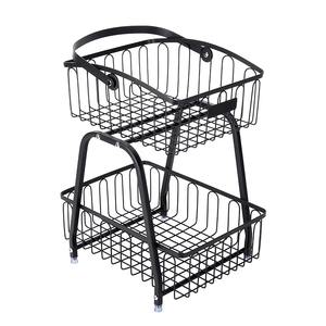 Assured quality black coated metal fruit <b>basket</b> keeps fruits separated, improving freshness and presentation - Product Image 4