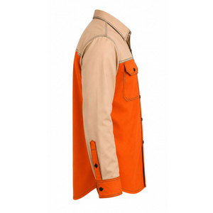 FRC Work <b>Shirt</b> for <b>Welding</b> Oil Worker Western Style Unisex Flame Resistant Quick Dry CE Certified Long Sleeve Two Pocket Snap - Product Image 4
