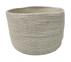 The Fine Quality Cotton Rope <b>Laundry</b> <b>Basket</b> White Color <b>Woven</b> Belly <b>Basket</b> - Product Image 1