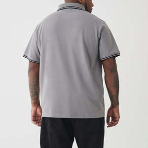 เสื้อเชิ้ตทำงานแขนสั้นสีพื้นเรียบหรู ปักลาย ปกคอพับ สำหรับผู้ชาย - Product Image 2