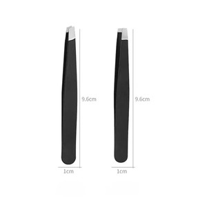 Stainless Steel Black Eyebrow Tweezer with Slant and Flat <b>Point</b> Beauty <b>Tools</b> for Eyelash Tweezer & Ingrown Hair <b>Removal</b> Tweezer - Product Image 6