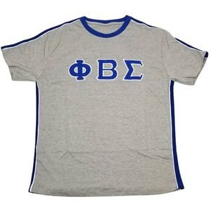 เสื้อเชิ้ตพรีเมียมสีเทาพิมพ์ลายตัวอักษร Phi Beta Sigma สำหรับผู้ชาย สวมใส่สบาย คุณภาพสูง เสื้อผ้าสำหรับสมาคมพี่น้องชาวกรีก ชุดลำลอง - Product Image 2