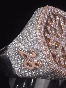 Iced Out Custom Letter <b>Ring</b> Moissanite Diamond 925 Silver Luxury Bling Statement Hip Hop Jewelry For <b>Men</b> - Product Image 4