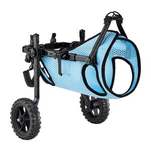 Carrozzina Manuale Leggera per Cani con 2 Ruote Regolabili e Ammortizzatori per Supporto della Mobilità e delle Zampe Posteriori - Product Image 4