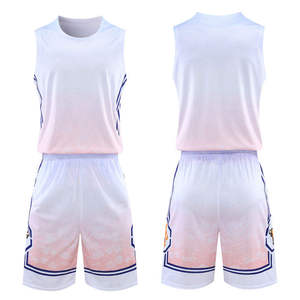 Nouveaux ensembles d'uniformes d'équipe de basketball OEM, respirants, imprimés, réversibles, multicolores, 100% polyester, sans manches, séchage rapide - Product Image 4