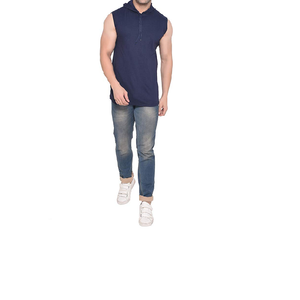 Modern Athletic <b>Men</b> <b>Sleeveless</b> Hoodies Soft Texture Lightweight Material Casual Fit Streetwear Gym Outfit Large Size - Product Image 4