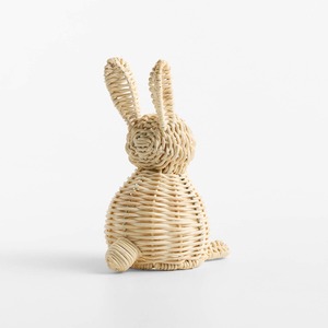 Premium rattan bunnies sustainable woven bunny shape easter ornament kids toys & home decor - Product Image 5