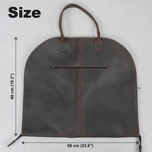 Bolsa de Transporte para Trajes de Cuero Genuino de Primera Calidad, Bolsa para Ropa Resistente con Cierre, Informal, Simple, para Viajes de Negocios - Product Image 3
