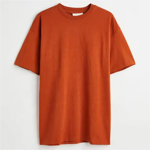 เสื้อยืดคอกลมแขนสั้นทรงเข้ารูปผ้าฝ้าย 100% สำหรับผู้ชาย เนื้อผ้าเจอร์ซีย์ถัก ระบายอากาศได้ดี สีพื้น - Product Image 1