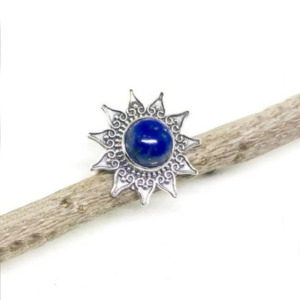 Bague artisanale en lapis-lazuli naturel, argent sterling 925, pour filles et femmes - Product Image 4