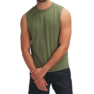 Camiseta sin Mangas Personalizada para Hombre, Fabricante OEM al por Mayor, Proveedor de Chalecos Deportivos de Algodón, Producción al por Mayor con Marca Privada - Product Image 1
