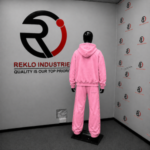 Pink Tracksuit Mens <b>Womens</b> Full Zip Hoodie And <b>Jogger</b> Pants Set Premium <b>Fleece</b> Casual Streetwear Two Piece Outfit Oversized Hood - Product Image 4