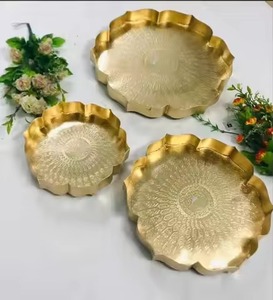 Bandeja de Metal para Mesa de Comedor, Bandeja de Acero Inoxidable para Servir Postres, Plato para Exhibir Dulces, para Uso en Mesa - Product Image 2