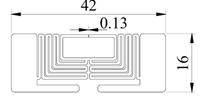Inlay RFID UHF tamaño 42x16mm chip 7U Hecho en Vietnam 860-960 MHz Inlay RFID UHF Personalizable para seguimiento de activos