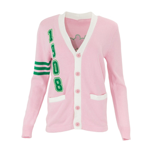 Make Your Custom Good Quality V-Neck for Sorority/Fraternity/Schools/Colleges/Universities Logo Knitted <b>Cardigans</b> <b>Sweaters</b> - Product Image 1