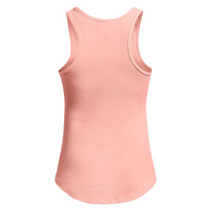 Camiseta sin mangas de punto acanalado rosa para mujer, transpirable, deportiva, de poliéster y elastano, de longitud regular, color liso - Product Image 4