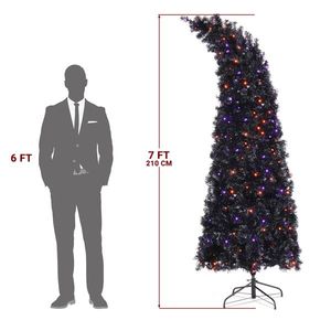 Albero di Natale Automatico in PVC da 2,1 m a Forma di Cappello da Mago, 1050 Rami, 400 Luci, 10 Funzioni, Telecomando per Esposizioni Festive - Product Image 5
