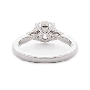 Wholesale 1.5ct Round Cut Lab Grown Diamond IGI Certified 14K Solid Yellow Gold Ring for Women Luxury Three <b>Stone</b> Pear Side Diam - Product Image 5