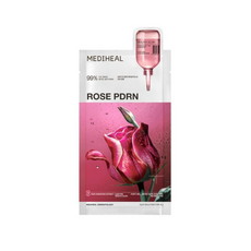 Masque facial Mediheal Essential Rose PDRN, lot de 2 pièces, réduction, élasticité essentielle, anti-âge, ingrédients peptidiques en feuille - Product Image 1