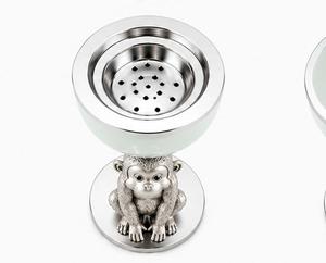Monkey <b>Bakhoor</b> Burner Mint Green Mabkhara Arabic <b>Oud</b> Metal Incense Burner Luxury Eco-friendly Religious Indian Incense Holder - Product Image 3