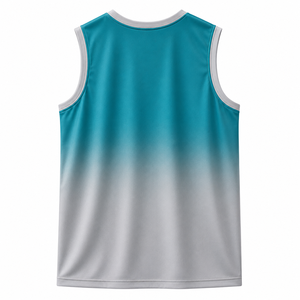 Conjunto Deportivo WARPRO Unisex de Camiseta sin Mangas y Pantalones Cortos con Degradado, Poliéster que Absorbe la Humedad, para Todas las Temporadas - Product Image 4