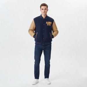 Chaqueta Varsity de Lana Extra Grande para Hombre, Estilo Urbano, Marca Hawk Eye Sports, con Botones, Talla Grande, Secado Rápido, Relleno de Algodón - Product Image 4