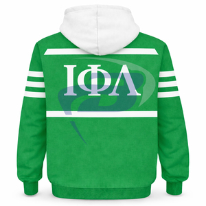 Vestido con Capucha Oversize de la Hermandad Iota Phi Lambda IPL - Talla Grande, Transpirable, Antiarrugas, Estilo Urbano Otoñal - Product Image 2