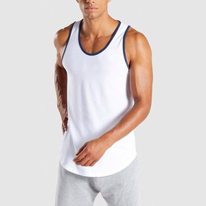 2026 <b>Men's</b> <b>White</b> Cotton Tank Top O-Neck Sleeveless Casual Breathable Knitted Solid Color Workout <b>Vest</b> - Product Image 1