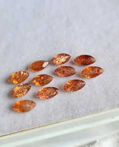 Pierres précieuses en pierre de soleil naturelle 4x8mm, taille marquise facettée, en vrac pour la fabrication de bijoux, disponibles à prix de gros. - Product Image 3