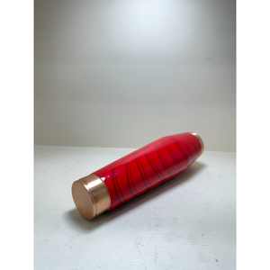 Premium Quality Pure Copper Water Bottle Jointless Handmade Designer Bottle for Ayurvedic Health Benefits Printed Copper Bottle - Product Image 2