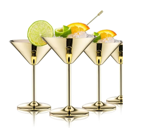 You Martini – Nouveauté : Gobelet de luxe personnalisé en acier inoxydable, idéal pour flûte à champagne et verre à vin rouge – Or - Product Image 1