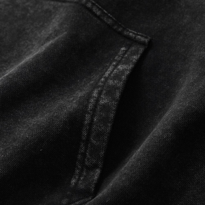 Men's Vintage Washed Oversized Hoodie Heavyweight Drop Shoulder Cotton Pullover Sweatshirt Casual Streetwear Blank OEM Factory - Product Image 5