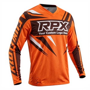 Jersey de Motocross Personalizado con Logotipo, Transpirable, Impermeable, Cortavientos, de Secado Rápido, Anti-UV, para Carreras de Motociclismo - Product Image 3