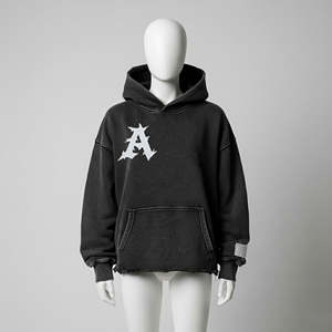 เสื้อฮู้ดพิมพ์ลายดิจิทัล ผ้าฟลีซโพลีเอสเตอร์/คอตตอน ทรงพอง สตรีทแวร์ ฤดูหนาว ปักลาย ODM - Product Image 4